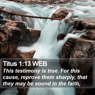 Titus 1:13 WEB Bible Verse Image