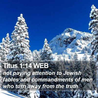 Titus 1:14 WEB Bible Verse Image