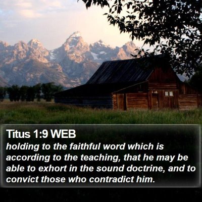Titus 1:9 WEB Bible Verse Image