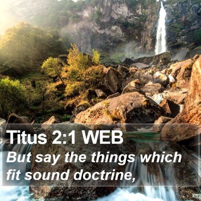 Titus 2:1 WEB Bible Verse Image