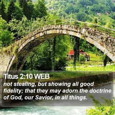 Titus 2:10 WEB Bible Verse Image
