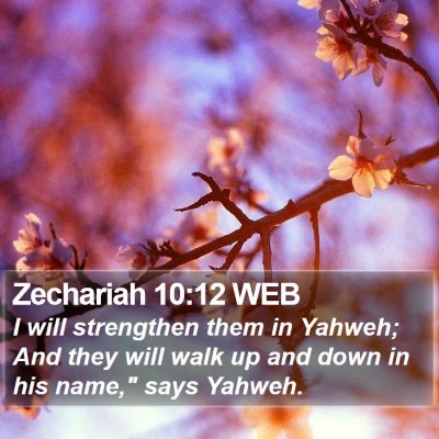 Zechariah 10:12 WEB Bible Verse Image