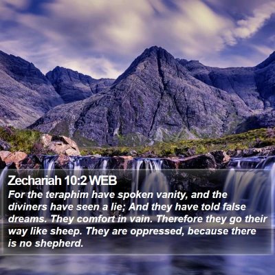 Zechariah 10:2 WEB Bible Verse Image