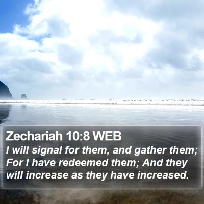 Zechariah 10:8 WEB Bible Verse Image