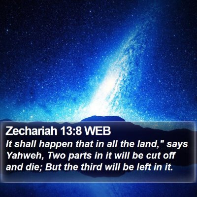 Zechariah 13:8 WEB Bible Verse Image