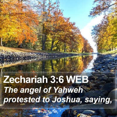 Zechariah 3:6 WEB Bible Verse Image