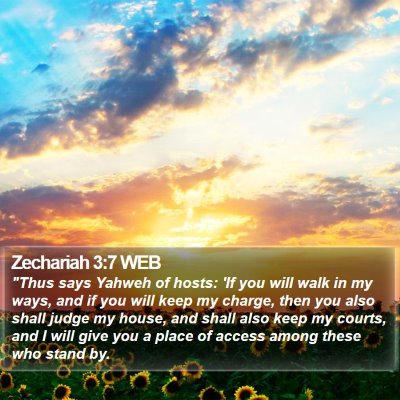 Zechariah 3:7 WEB Bible Verse Image