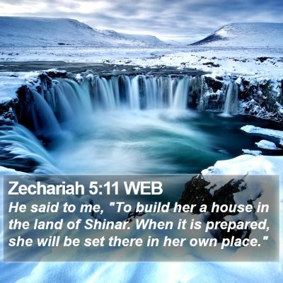 Zechariah 5:11 WEB Bible Verse Image
