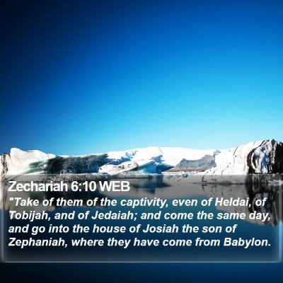 Zechariah 6:10 WEB Bible Verse Image