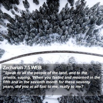 Zechariah 7:5 WEB Bible Verse Image