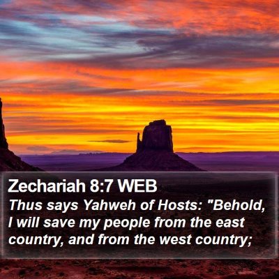 Zechariah 8:7 WEB Bible Verse Image