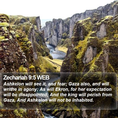 Zechariah 9:5 WEB Bible Verse Image