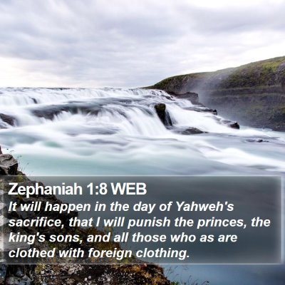 Zephaniah 1:8 WEB Bible Verse Image
