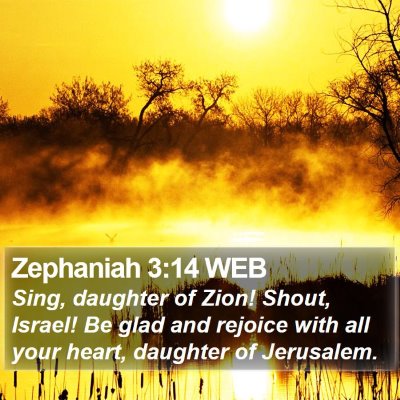 Zephaniah 3:14 WEB Bible Verse Image