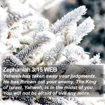 Zephaniah 3:15 WEB Bible Verse Image