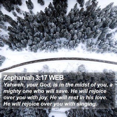 Zephaniah 3:17 WEB Bible Verse Image