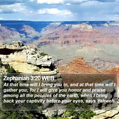 Zephaniah 3:20 WEB Bible Verse Image
