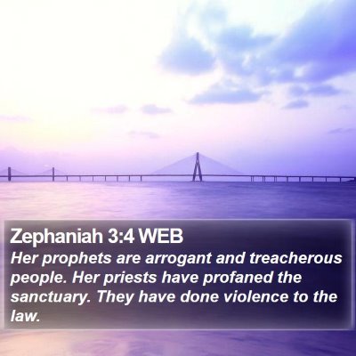 Zephaniah 3:4 WEB Bible Verse Image