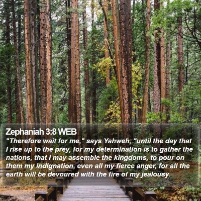 Zephaniah 3:8 WEB Bible Verse Image