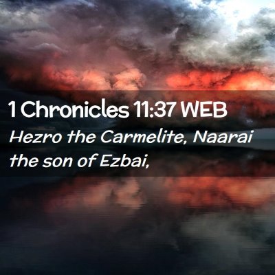 Picture 02 - 1 Chronicles 11:37 WEB - Hezro the Carmelite, Naarai the son of - Bible Verse Picture