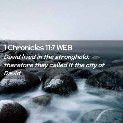 Picture 02 - 1 Chronicles 11:7 WEB - David lived in the stronghold; therefore they - Bible Verse Picture