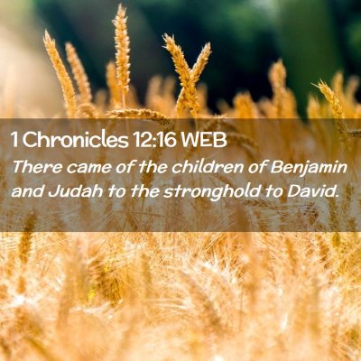 Picture 02 - 1 Chronicles 12:16 WEB - There came of the children of Benjamin and Judah - Bible Verse Picture