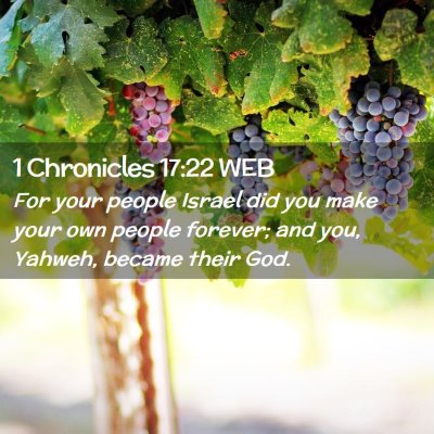 Picture 02 - 1 Chronicles 17:22 WEB - For your people Israel did you make your own - Bible Verse Picture