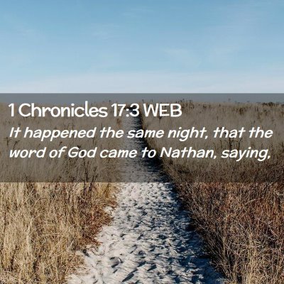 Picture 02 - 1 Chronicles 17:3 WEB - It happened the same night, that the word of God - Bible Verse Picture