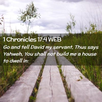 Picture 02 - 1 Chronicles 17:4 WEB - Go and tell David my servant, Thus says Yahweh, - Bible Verse Picture