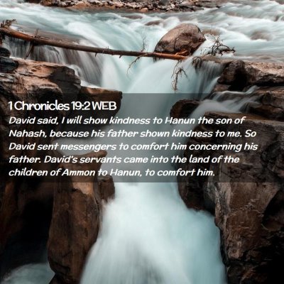 Picture 02 - 1 Chronicles 19:2 WEB - David said, I will show kindness to Hanun the son - Bible Verse Picture