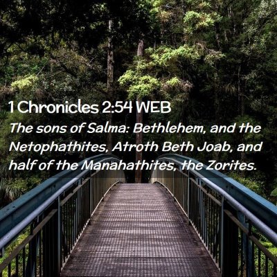 Picture 02 - 1 Chronicles 2:54 WEB - The sons of Salma: Bethlehem, and the - Bible Verse Picture