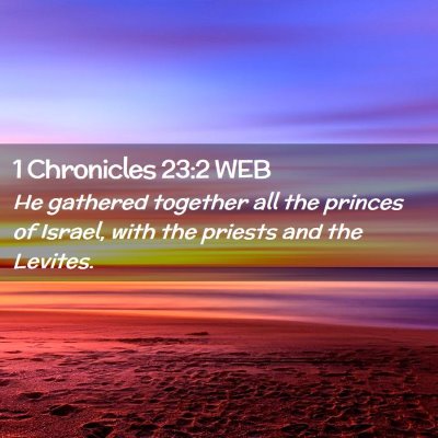 Picture 02 - 1 Chronicles 23:2 WEB - He gathered together all the princes of Israel, - Bible Verse Picture