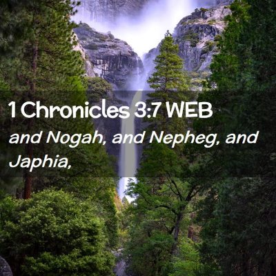 Picture 02 - 1 Chronicles 3:7 WEB - and Nogah, and Nepheg, and - Bible Verse Picture