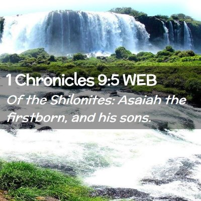 Picture 02 - 1 Chronicles 9:5 WEB - Of the Shilonites: Asaiah the firstborn, and his - Bible Verse Picture