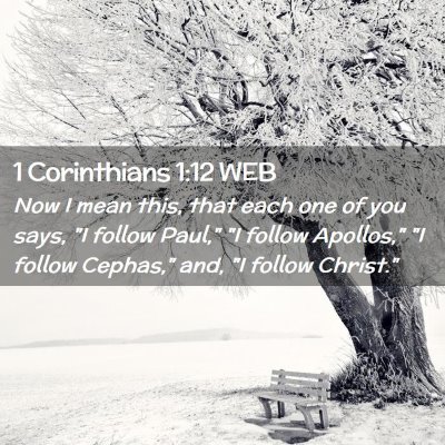 Picture 02 - 1 Corinthians 1:12 WEB - Now I mean this, that each one of you says, 