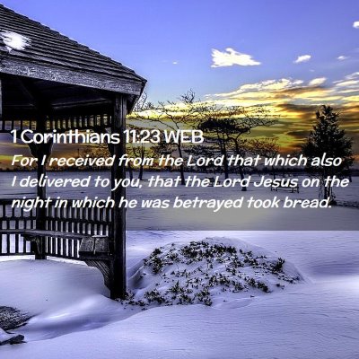 Picture 02 - 1 Corinthians 11:23 WEB - For I received from the Lord that which also I - Bible Verse Picture