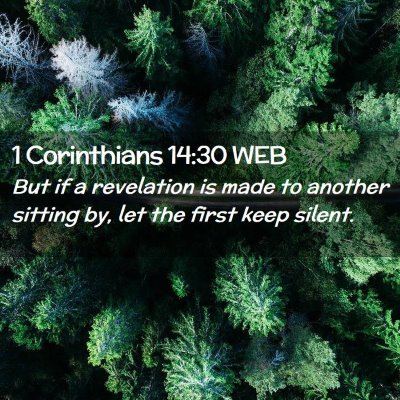 Picture 02 - 1 Corinthians 14:30 WEB - But if a revelation is made to another sitting - Bible Verse Picture