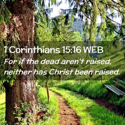 Picture 02 - 1 Corinthians 15:16 WEB - For if the dead aren't raised, neither has Christ - Bible Verse Picture