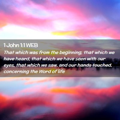 Picture 02 - 1 John 1:1 WEB - That which was from the beginning, that which we - Bible Verse Picture