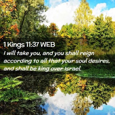 Picture 02 - 1 Kings 11:37 WEB - I will take you, and you shall reign according to - Bible Verse Picture