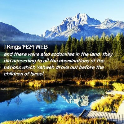 Picture 02 - 1 Kings 14:24 WEB - and there were also sodomites in the land: they - Bible Verse Picture