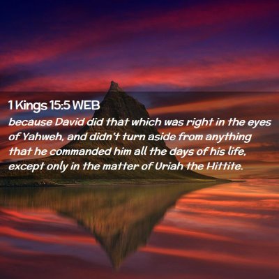 Picture 02 - 1 Kings 15:5 WEB - because David did that which was right in the - Bible Verse Picture