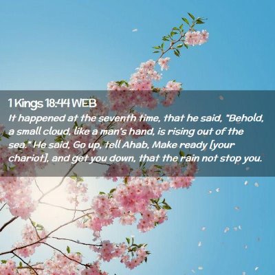 Picture 02 - 1 Kings 18:44 WEB - It happened at the seventh time, that he said, - Bible Verse Picture