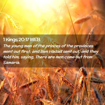 Picture 02 - 1 Kings 20:17 WEB - The young men of the princes of the provinces - Bible Verse Picture