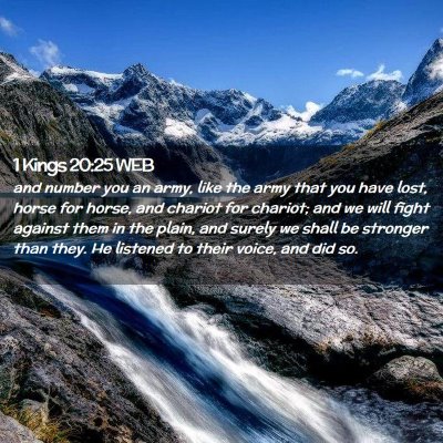Picture 02 - 1 Kings 20:25 WEB - and number you an army, like the army that you - Bible Verse Picture