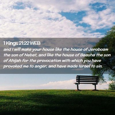 Picture 02 - 1 Kings 21:22 WEB - and I will make your house like the house of - Bible Verse Picture