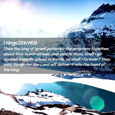 Picture 02 - 1 Kings 22:6 WEB - Then the king of Israel gathered the prophets - Bible Verse Picture