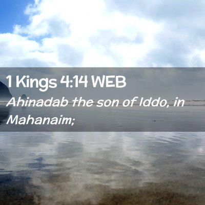 Picture 02 - 1 Kings 4:14 WEB - Ahinadab the son of Iddo, in - Bible Verse Picture