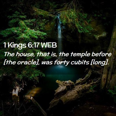 Picture 02 - 1 Kings 6:17 WEB - The house, that is, the temple before [the - Bible Verse Picture