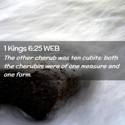 Picture 02 - 1 Kings 6:25 WEB - The other cherub was ten cubits: both the - Bible Verse Picture